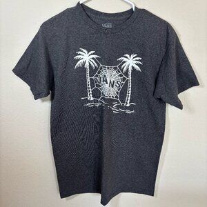 Vans Men's T-Shirt Graphic Crew Neck Short Sleeves Medium Charcoal Skater